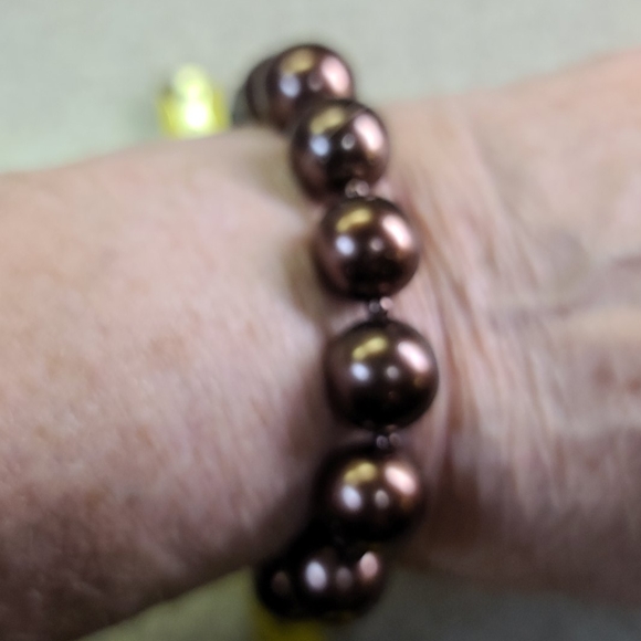 Bracelet Copper Beads. Stretch on / off - Picture 1 of 6